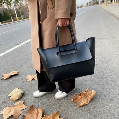 Women Fashionable Simple Large Capacity PU Tote Bag