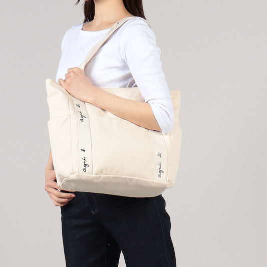 Women Casual Solid Color Letter Printed Large Capacity Clutch Shoulder Canvas Bag