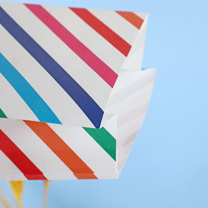 Sac de rangement à rayures multicolores tendance pour accessoires de vêtements 