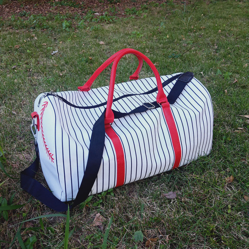 Sac de voyage grande capacité avec poignée en polyuréthane et bandoulière, sac de sport portable tendance 