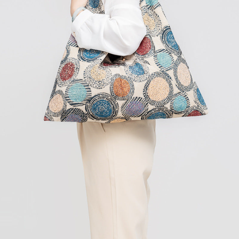 Women Bohemia Leopard Tiger Print Large Capacity Canvas Shoulder Bag