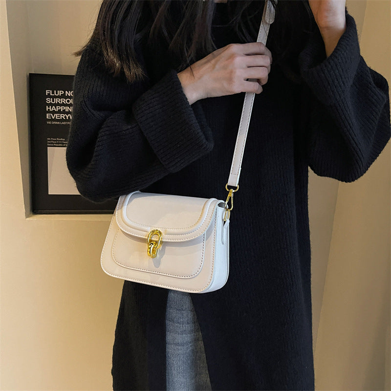 Women Fashion Casual Simple Solid Color Square Shoulder Bag