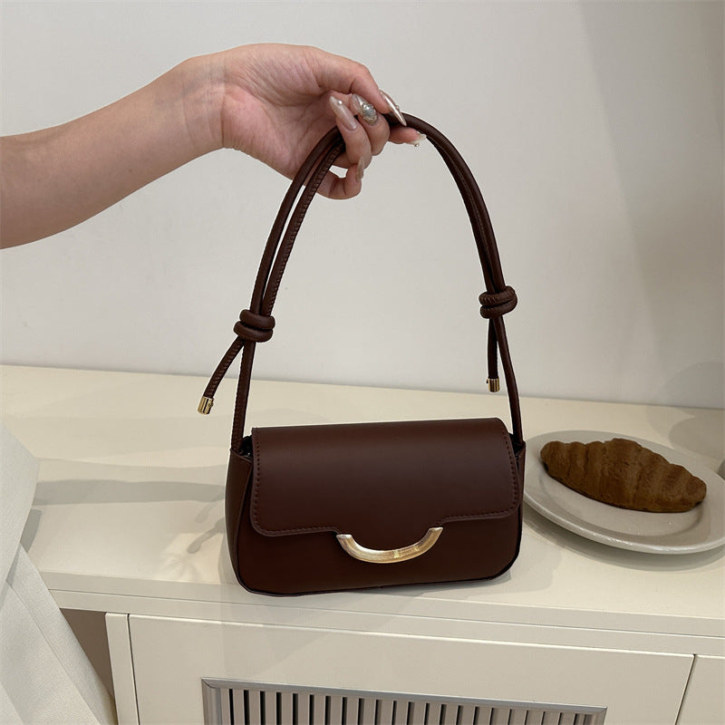 Sac à bandoulière carré simple de couleur unie 