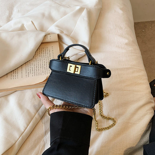 Mini sac à bandoulière carré à boucle pour femme 