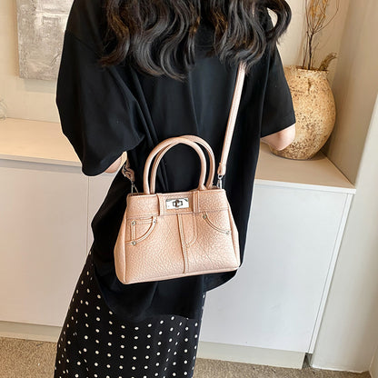 Sac à main plissé simple et tendance pour femme, couleur unie 