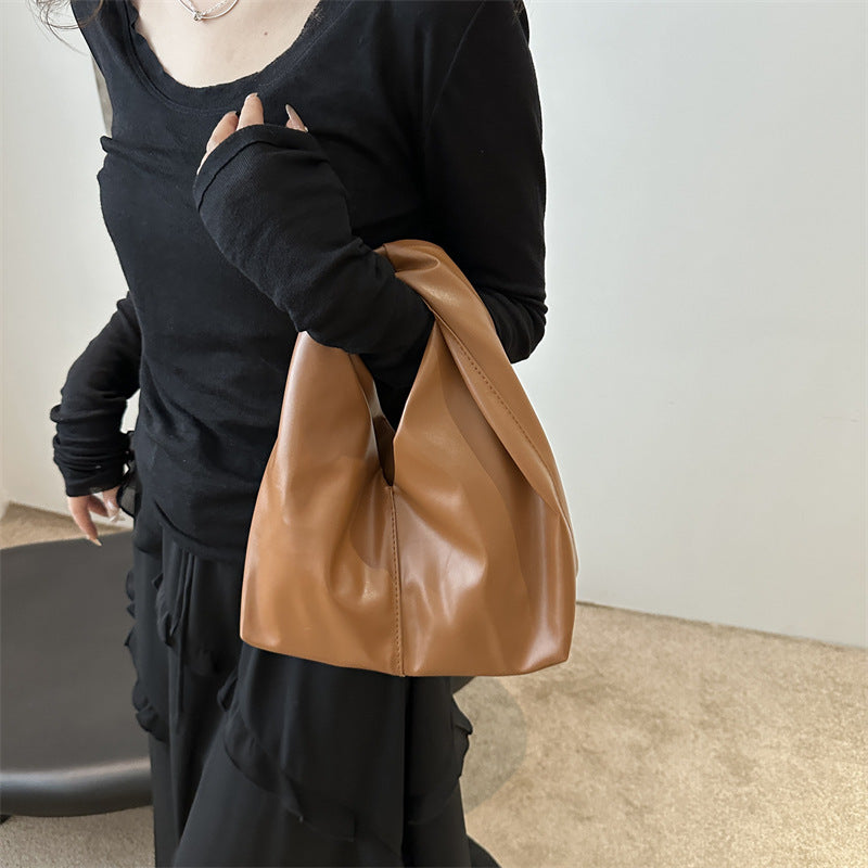 Sac à main simple et tendance de couleur unie 