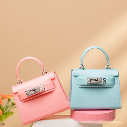 Sac à bandoulière en PU de couleur unie avec mini boucle pour femme 