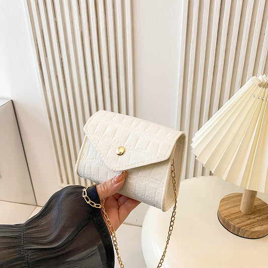 Sac à bandoulière carré en feutre simple pour femme 