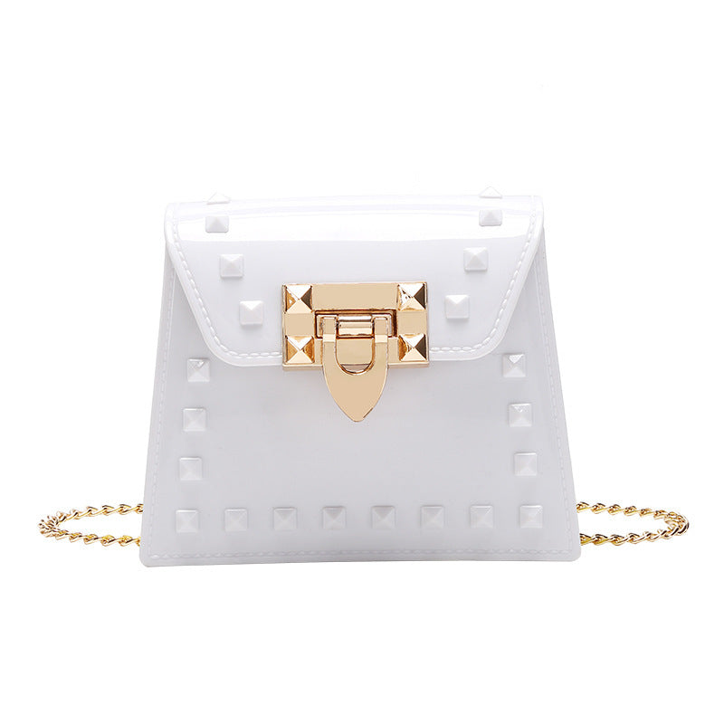 Women Fashion Rivet Chain Messenger Mini Bag