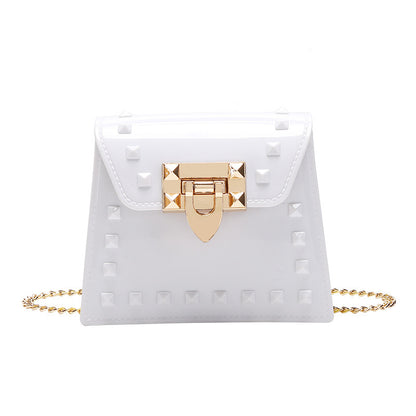 Women Fashion Rivet Chain Messenger Mini Bag