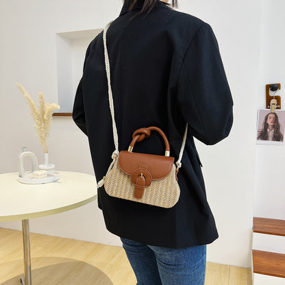 Sac à bandoulière en corde de coton tressée pour femme, tendance été 