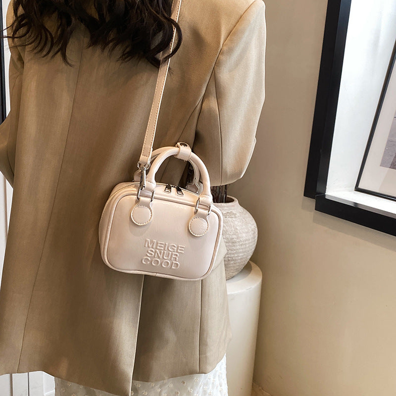 Sac à main élégant et tendance, couleur unie, portable, à bandoulière 