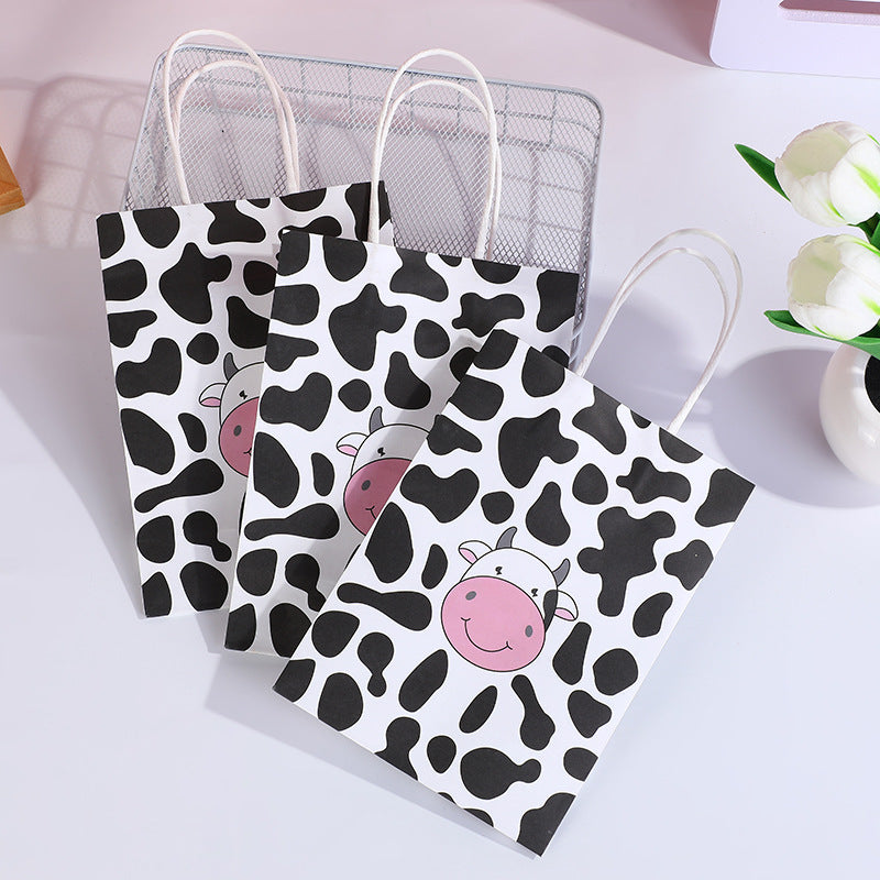 Cartoon Black White Cow Storage Packaging Bag Garment Accessories