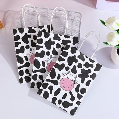 Cartoon Black White Cow Storage Packaging Bag Garment Accessories