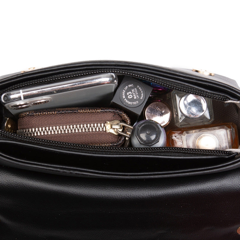 Sac à vêtements personnalisé, sac à bandoulière à rivets tendance 