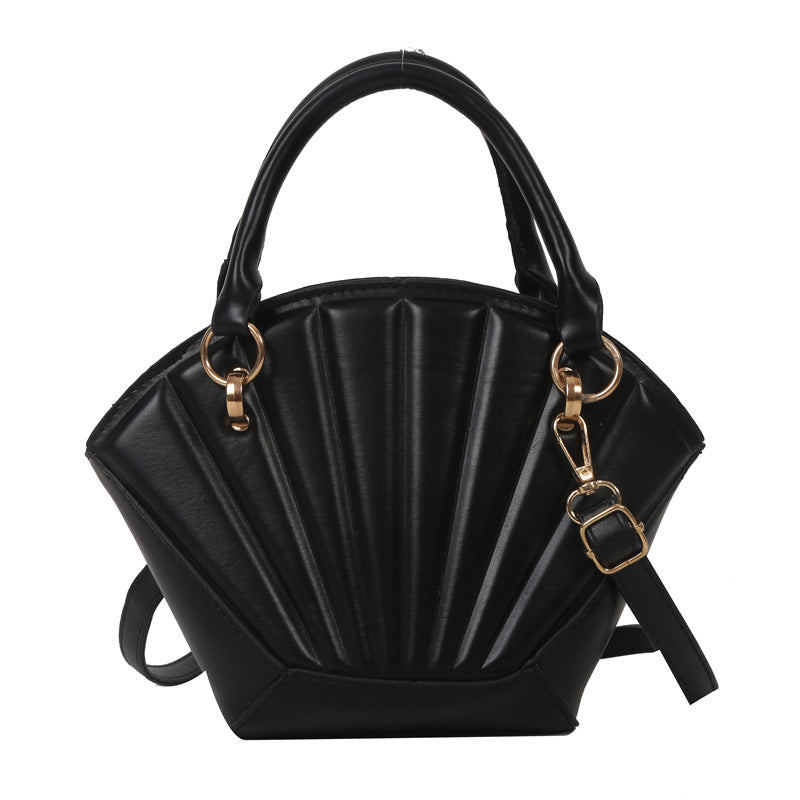Fashionable Solid Color Shell Shoulder Bag