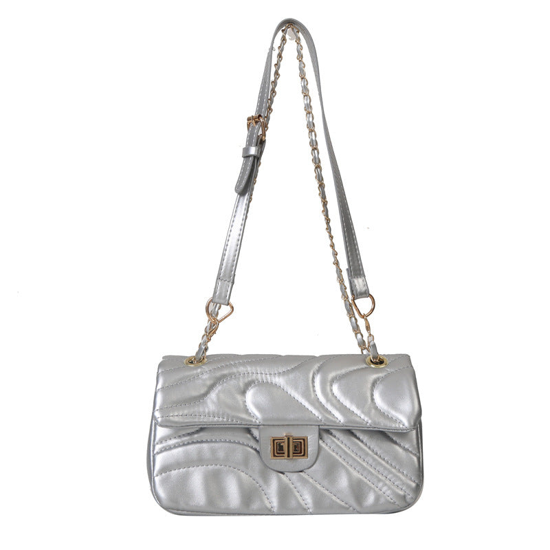 Petit sac à bandoulière carré décontracté de couleur unie pour femme 