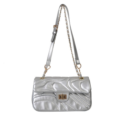 Petit sac à bandoulière carré décontracté de couleur unie pour femme 