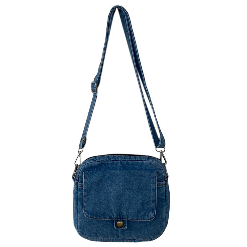 Simple Casual Flip Denim Shoulder Bag
