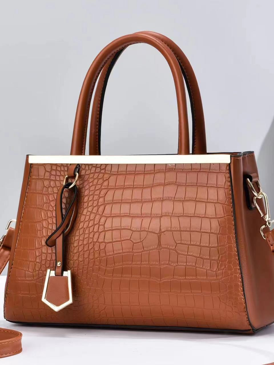 Sacs à main simples de grande capacité, couleur unie, imprimé crocodile 