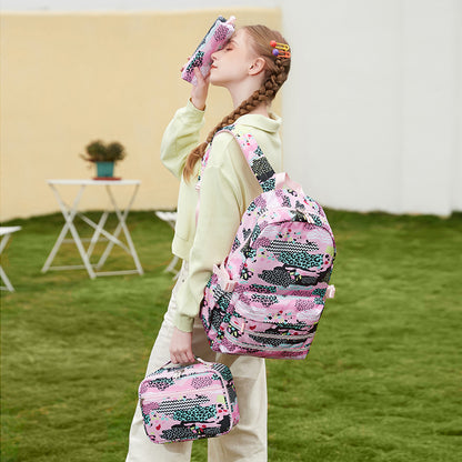 Sac à dos trois-en-un simple et tendance, imprimé, grande capacité 