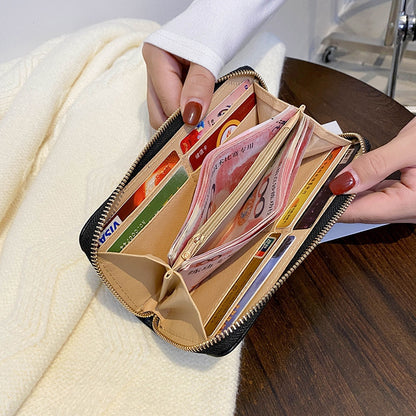 Women'S Fashion Ethnic Style Elephant Print Pu Leather Multi-Card Coin Purse