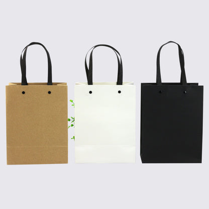 Simple Solid Color Shopping Portable Packaging Paper Bag