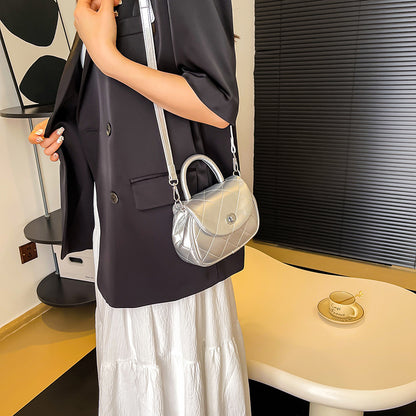 Fashion Solid Color Diamond Mini Crossbody Bag