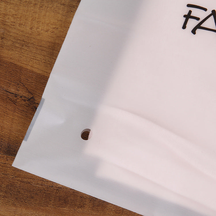 Frosted Transparent Thickened Waterproof Zipper Clothes Underwear Storage Packaging Bag