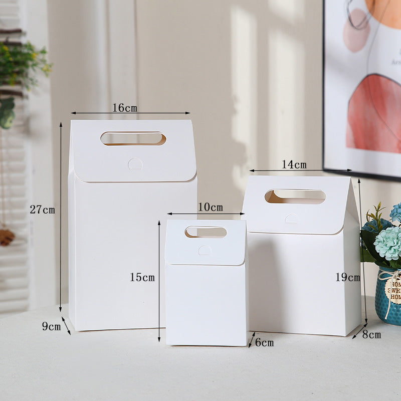 Sac d'emballage cadeau en papier kraft de couleur unie simple 