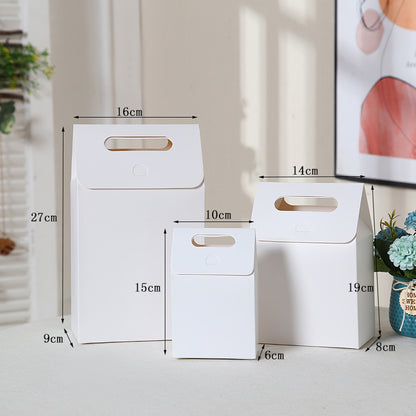 Sac d'emballage cadeau en papier kraft de couleur unie simple 