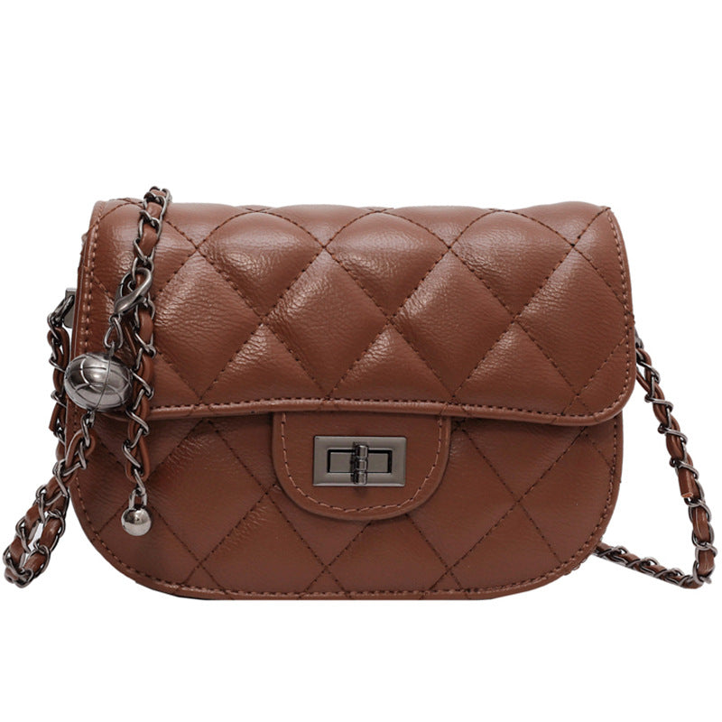 Women Fashion Casual Embroidery Chain Small Crossbody Bag