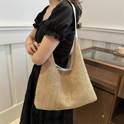 Women Vacation Summer Fashionable Straw Woven Shoulder Bag