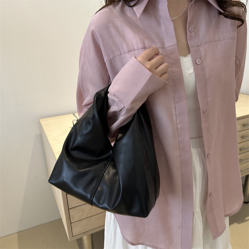 Sac à main simple et tendance de couleur unie 