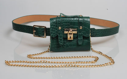 Women Fashion Waist Bag Belt Metal Chain Vintage Belt Bag