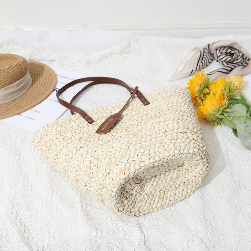 Women'S Fashion Vacation Straw Woven Tote Handbag