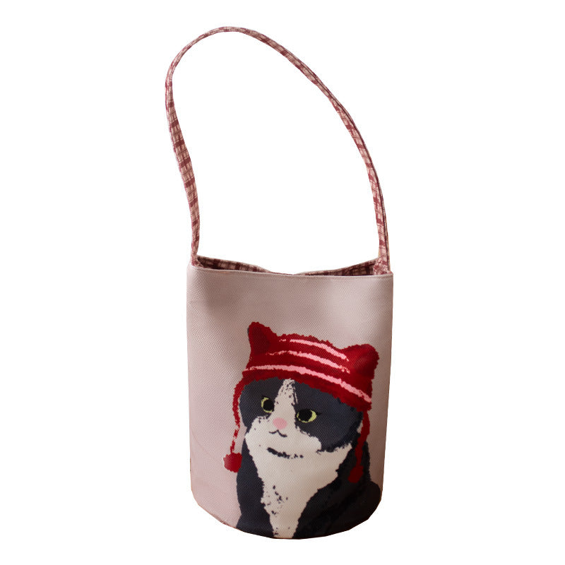 Sac à bandoulière imprimé chat mignon 
