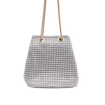 Sac seau de fête tendance avec chaîne en strass 
