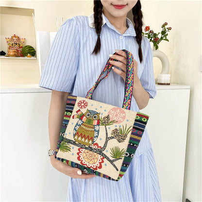 Sac à main mignon de style ethnique rétro de dessin animé 