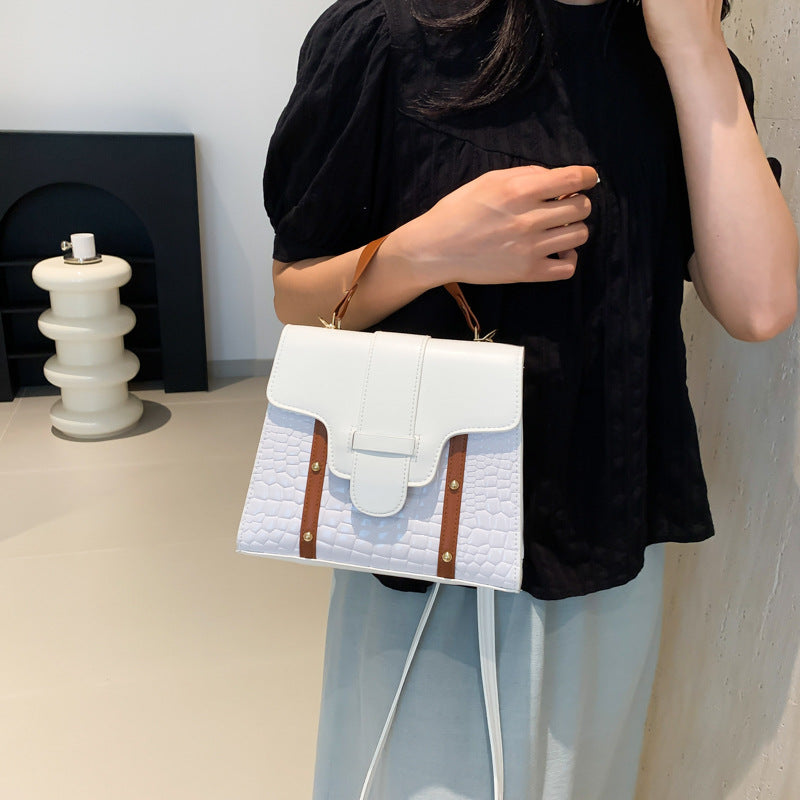 Sac à bandoulière imprimé crocodile tendance 