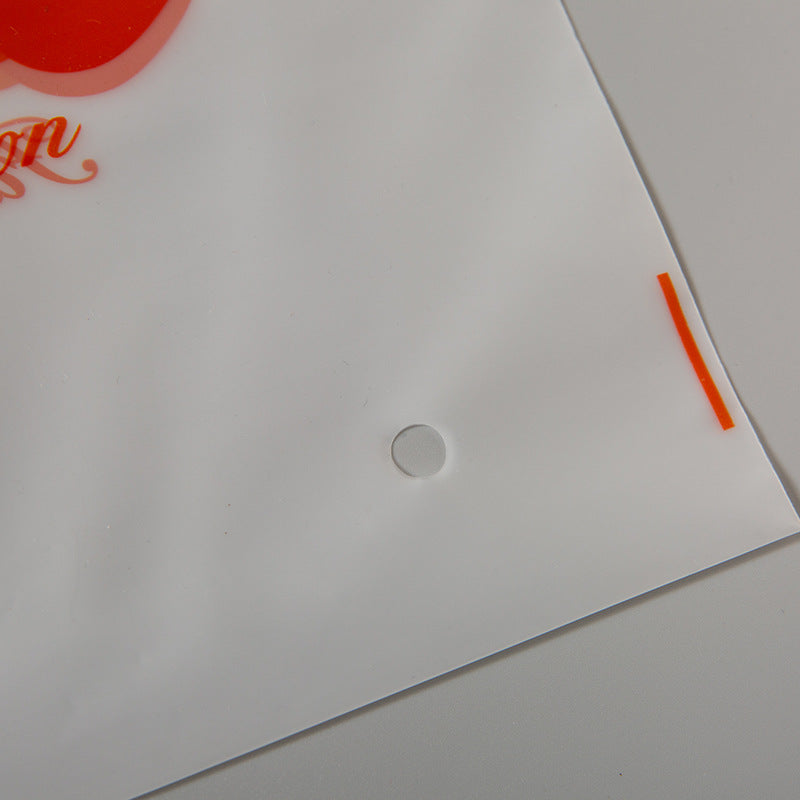 Translucent Frosted Cygnet Feather Printing Zipper Storage Gift Clothing Packaging Bag