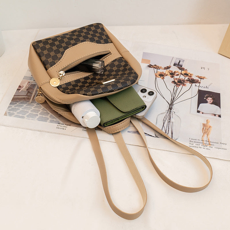 Vintage Print Large Capacity Backpack