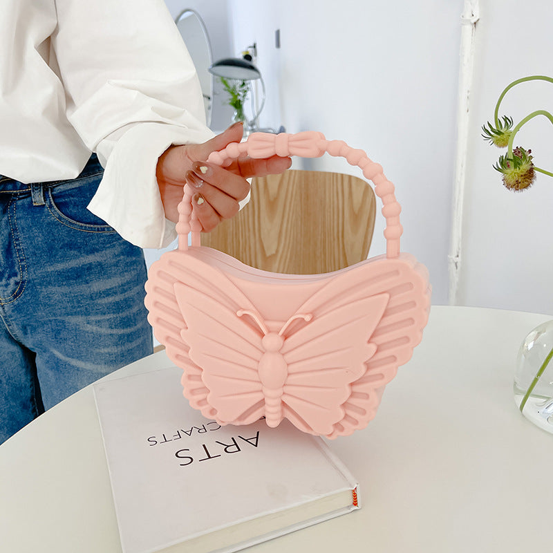 Women Fashion Butterfly Barbie Design Sense Fashion Dark Spice Girl Personality Sweet Cool Handbag