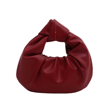 Sac à main plissé simple et tendance pour femme, couleur unie 