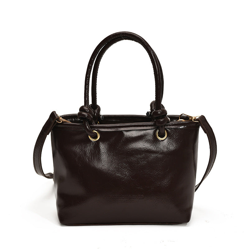 Sac à main seau tendance de couleur unie pour femme 