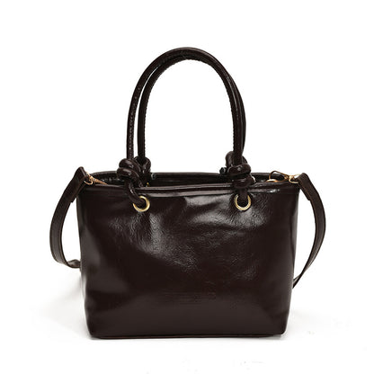 Sac à main seau tendance de couleur unie pour femme 