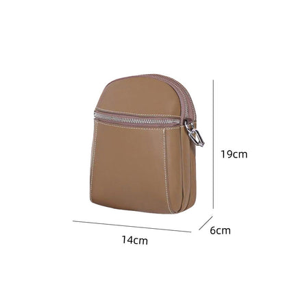 Sac à bandoulière en cuir véritable pour femme, style décontracté et simple, pour téléphone 