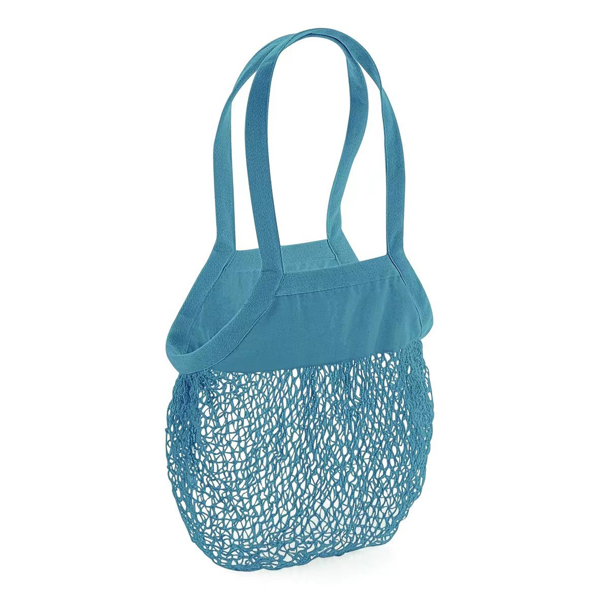 Fashion Solid Color Knitted Large Capacity Shopping Net Bag Beach Bag