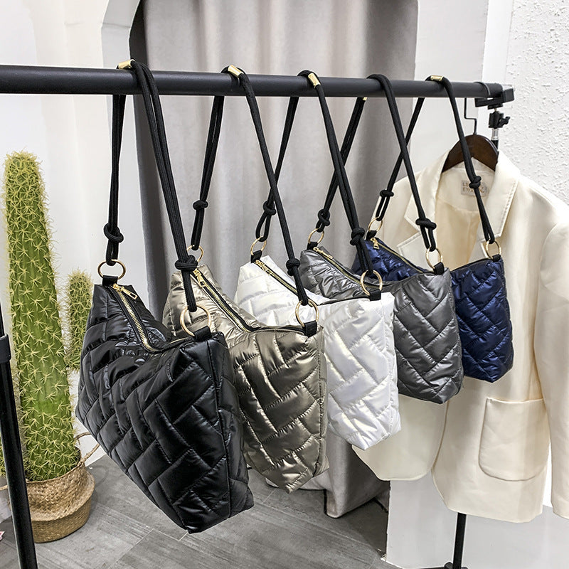 Sac à bandoulière en PU pour femme, décontracté, basique, coutures apparentes, couleur unie, grande capacité 