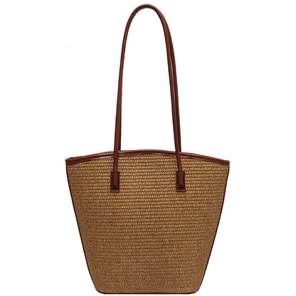 Women Fashion Casual Large Capacity Straw Woven Tote Bag Set
